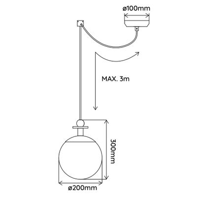 Hanging lights - DIANE 01 (Ø20cm) - ELEMENTS LIGHTING