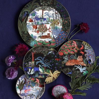 Plats et saladiers - Plat à gâteaux - Jardin du Palais - GIEN