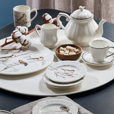 Accessoires thé et café - Assiettes canapés assorties - Oiseaux de la Forêt - GIEN