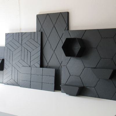 Faience tiles - Natural slate wallcovering - LE TRÈFLE BLEU