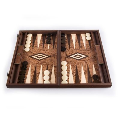 Children's arts and crafts - WALNUT BURL Backgammon - MANOPOULOS CHESS & BACKGAMMON