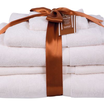 Spa - ENSEMBLE SERVIETTE ET PEIGNOIR BRONZE NUACOTTON. - NUACOTTON