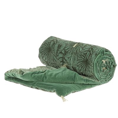 Throw blankets - GOA Printed Cotton Velvet Blanket 140x220 cm - EN FIL D'INDIENNE...