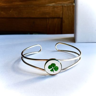 Jewelry - Double metal bangle bracelet - CARRÉ DE TRÈFLES