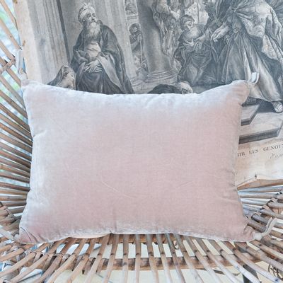 Coussins textile - FORTUNA 2 housses de Coussins en velours de soie et lin 25x35 cm - EN FIL D'INDIENNE...