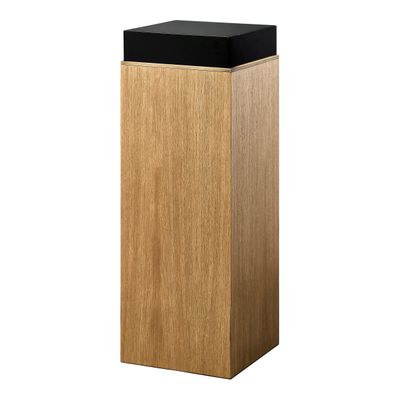 Consoles - Piédestal Block en Bois de Chêne Cérusé et Détails en Bronze - DUISTT