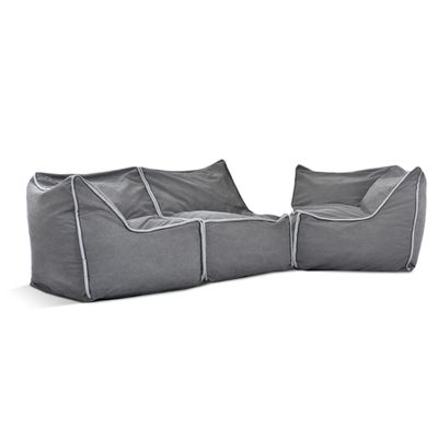 Tissus pour extérieurs - Pouf Canapé Funky 3places - POUFOMANIA