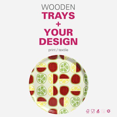 Objets design - Plateaux en bois + votre design - ATIYA TRAYS