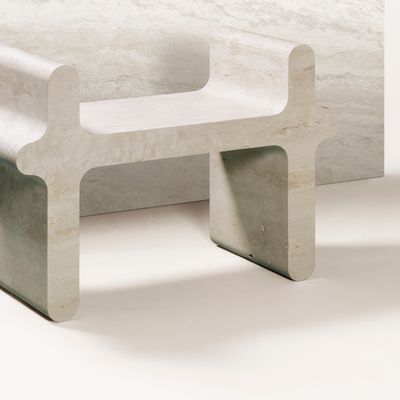 Design objects - OSSICLE TRAVERTINE STOOLS & SETTEES - GIOBAGNARA