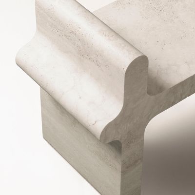 Settees - OSSICLE TRAVERTINE STOOLS & SETTEES - GIOBAGNARA