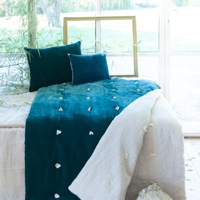 Plaids - FORTUNA  Bout de lit 90X200 cm en velours de soie - EN FIL D'INDIENNE...