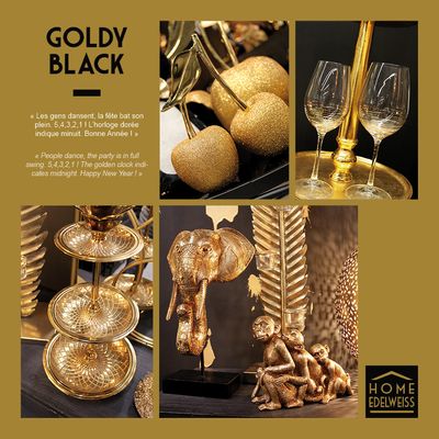 Decorative objects - HOME EDELWEISS / GOLDY BLACK - HOME EDELWEISS