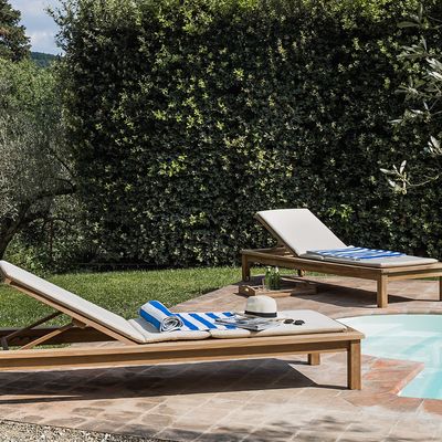 Beds - Sunlounger with wheels Saint Raphael - STRA0511 - IL GIARDINO DI LEGNO