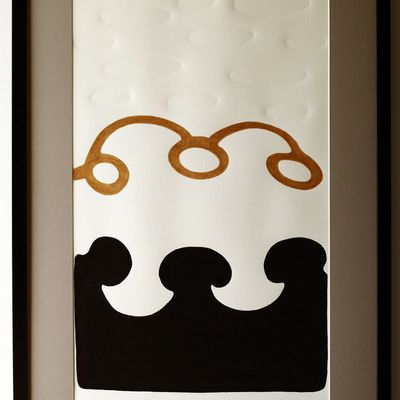 Tableaux - Gravure et gaufrage 50 cm x 75 cm noir et doré - FOUCHER-POIGNANT
