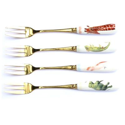 Kitchen utensils - Coffret 4 fourchettes dessert Animaux - YVONNE ELLEN