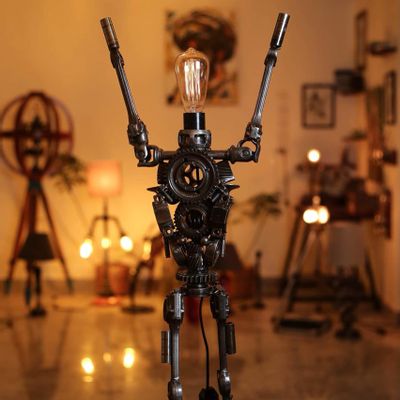 Objets design - Recycled Robot Lamp - MAISON ZOE