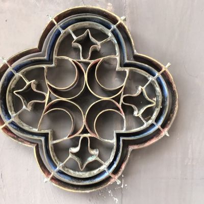 Console table - Antique cement tile workbench - ALL'ORIGINE