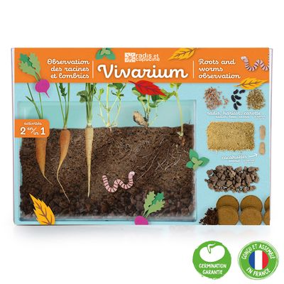 Garden accessories - Vivarium - Observation of roots and earthworms - RADIS ET CAPUCINE