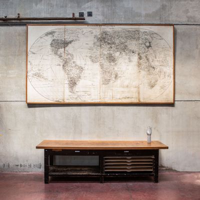 Decorative objects - 1950's Italian world map - ALL'ORIGINE