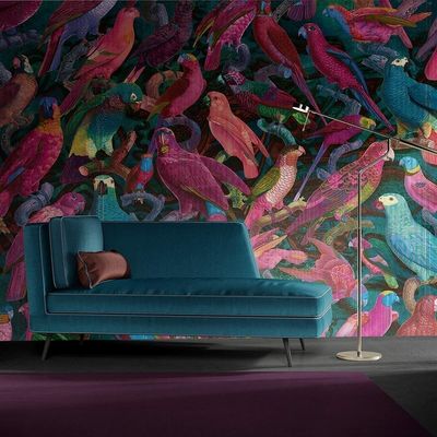 Wallpaper - Parrots Imperialis Panel - ETOFFE.COM