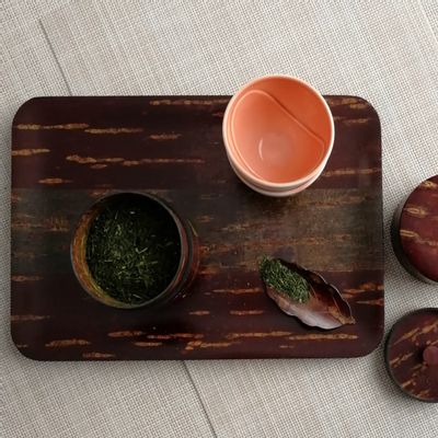 Accessoires thé et café - Plateau HARIWAKE rectangulaire - TOMIOKA
