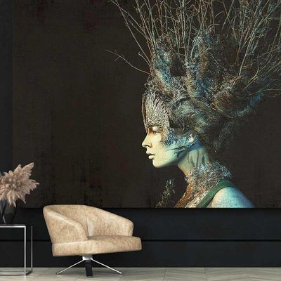 Wallpaper - Crystal woman face design wallpaper - LA MAISON MURAEM