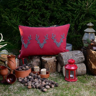 Coussins textile - Housse de coussin - Cerfs. - IPC DECO DELL'ARTE