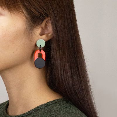 Jewelry - Natural horn and lacquer earrings - L INDOCHINEUR X RIVÊT