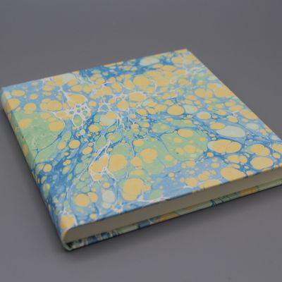 Stationery - SQUARE NOTEBOOK BOUND WITH MARBLED PAPER - LEGATORIA LA CARTA