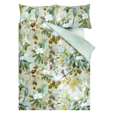 Bed linens - Maple Tree Celadon - Cotton Percale Bedding Set - DESIGNERS GUILD