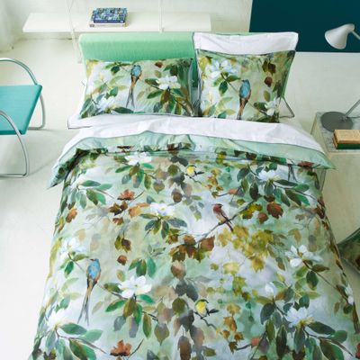 Bed linens - Maple Tree Celadon - Cotton Percale Bedding Set - DESIGNERS GUILD