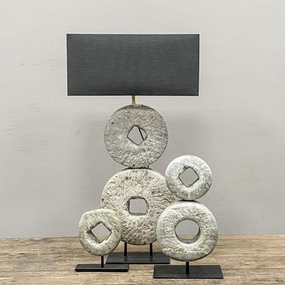 Table lamps - Modern Stone Sculpture Lamp - THE SILK ROAD COLLECTION