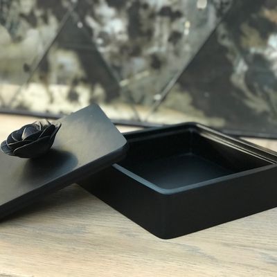 Home fragrances - Black Rose Deco Box - Lacquered Wood and Porcelain - ANOQ