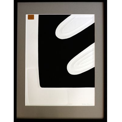 Tableaux - Gravure et gaufrage 45 cm x 60 cm noir, - FOUCHER-POIGNANT
