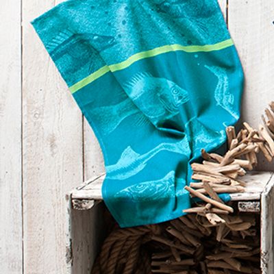 Tea towel - Banc de Poissons/Jacquard tea towel - COUCKE