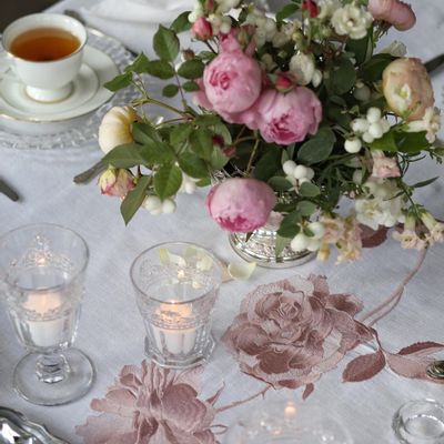 Linge de table textile -  Nappe ROSE - ARTIPARIS