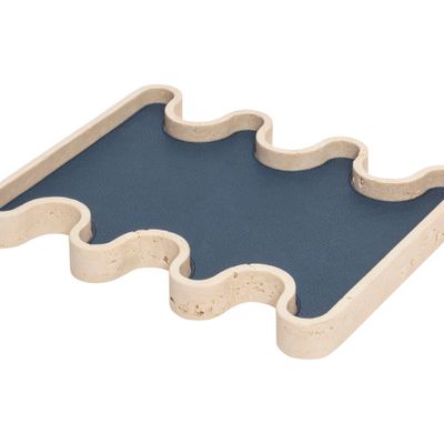 Objets design - OSSICLE PLATEAUX EN CUIR ET MARBRE - GIOBAGNARA