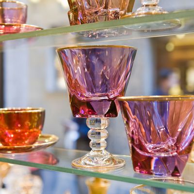 Cristallerie - SIX verres pour eau, vin, jus - GRIFFE MONTENAPOLEONE MILANO