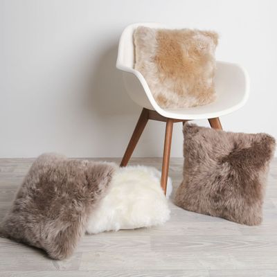 Coussins - Long wool sheepskin cushions - FIBRE BY AUSKIN
