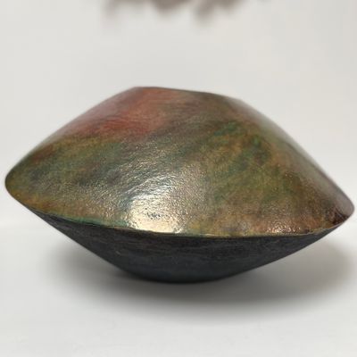 Céramique - Vase céramique Raku cuivré "Naos" - BARBARA BILLOUD