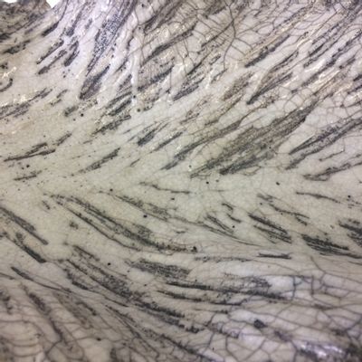 Ceramic - Raku Ceramic White Leaf Cup - BARBARA BILLOUD