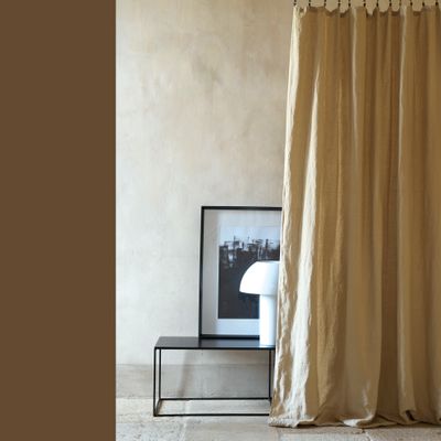 Curtains and window coverings - STONE-WASHED LINEN PUTTY CURTAIN 160X270 CM. - MAISON D'ÉTÉ