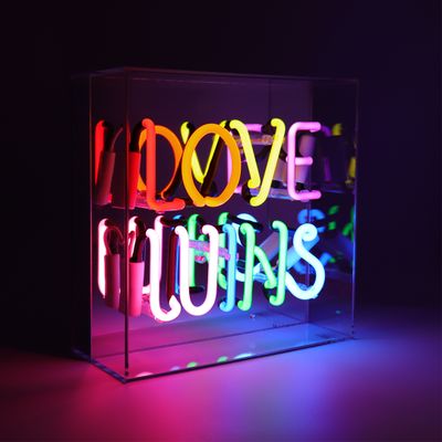 Objets de décoration - Boîte à néon en acrylique « Love Wins » - LOCOMOCEAN