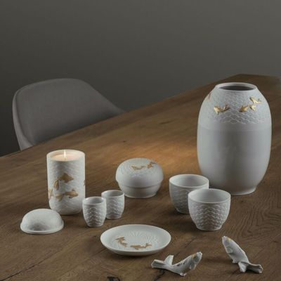 Platter and bowls - Koi Collection - Handmade porcelain tableware - LLADRÓ