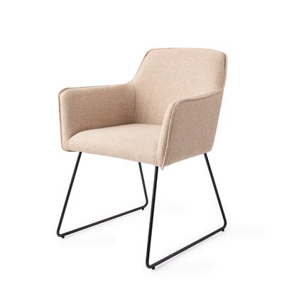 Chairs for hospitalities & contracts - Hofu Dining Chair - Wild Walnut, Slide Black - JESPER HOME
