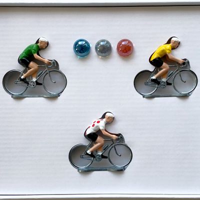 Objets de décoration - Coffret 3 cyclistes - BERNARD & EDDY