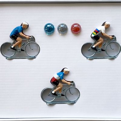 Objets de décoration - Coffret 3 cyclistes - BERNARD & EDDY