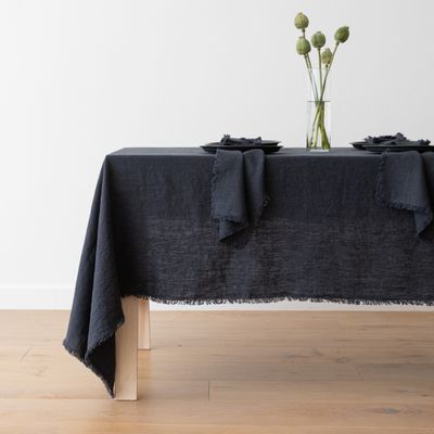 Napkins - LinenMe Terra Fringe Tablecloth and Napkins - LINENME
