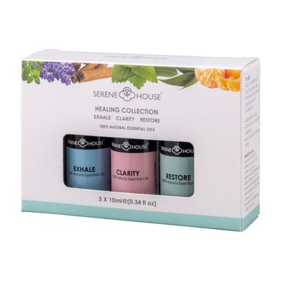 Scent diffusers - Healing Collection - 3 x 10 ml - Exhale, Clarity, Restore - SERENE HOUSE