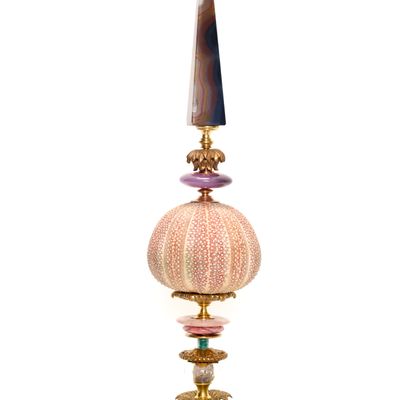 Sculptures, statuettes and miniatures - Statuette Sea Urchin, blue agate obelisk - DUPONT BERLIN
